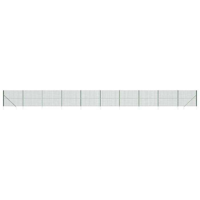 VidaXL Clôture en Treillis Métallique et Piquet d'Ancrage, Panneau de Clôture Décoratif, Barrière de Protection Jardin Patio 154111