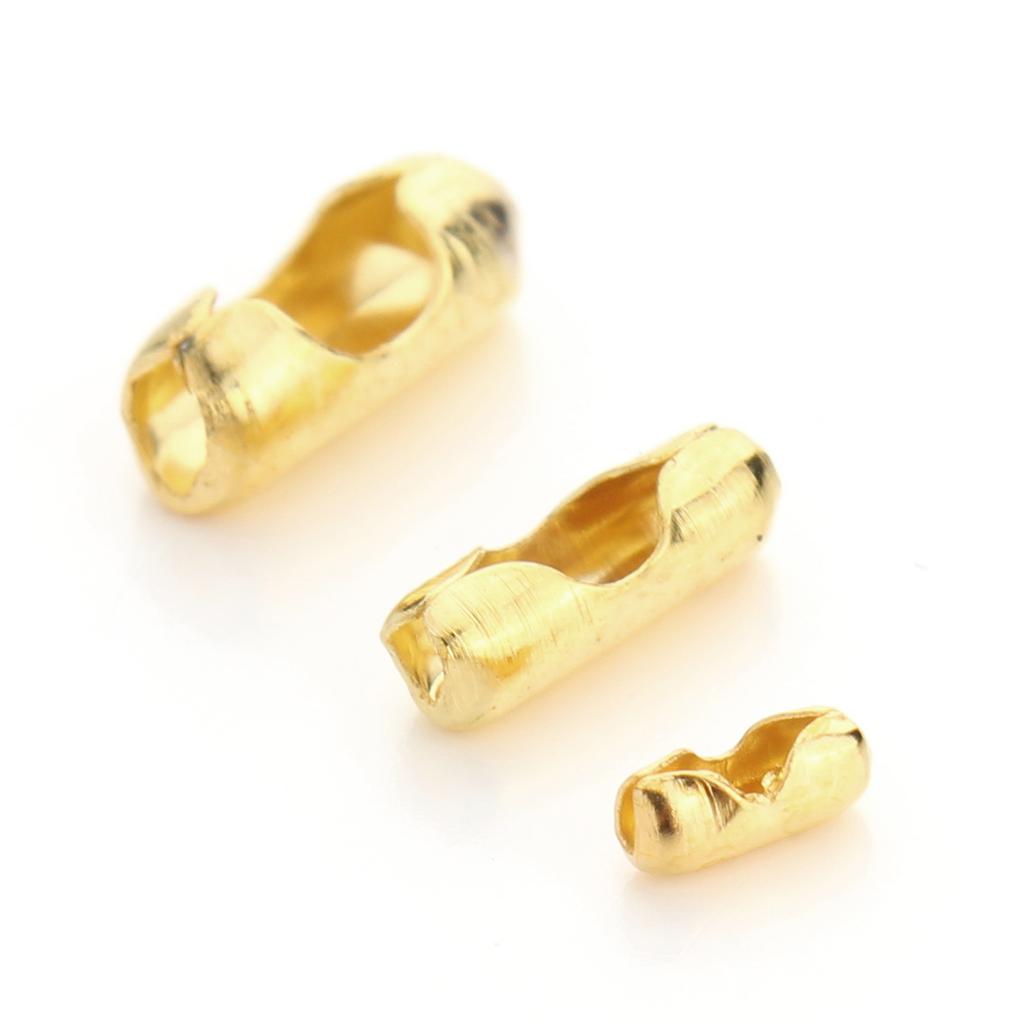 200pcs/lot Dia1.5 2 3.2mm Ball Chain Connectors Clasps Copper ConnectorsDiy Jewelry Chains Accessories Necklace Making Supplies