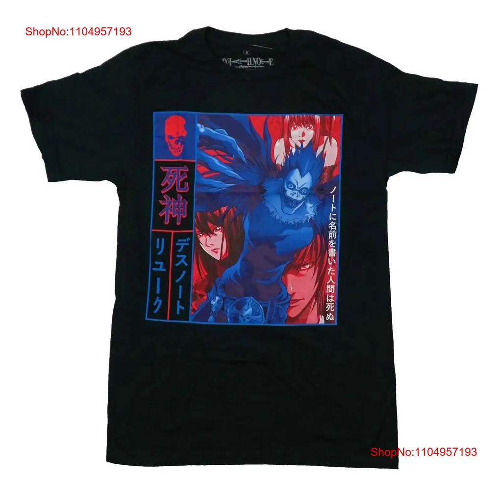 Death Note New Adult T Shirt Blue Red Characters Ryuk Kanji Name vintage Washed Top For Everyday Wear designer clothes Unisex