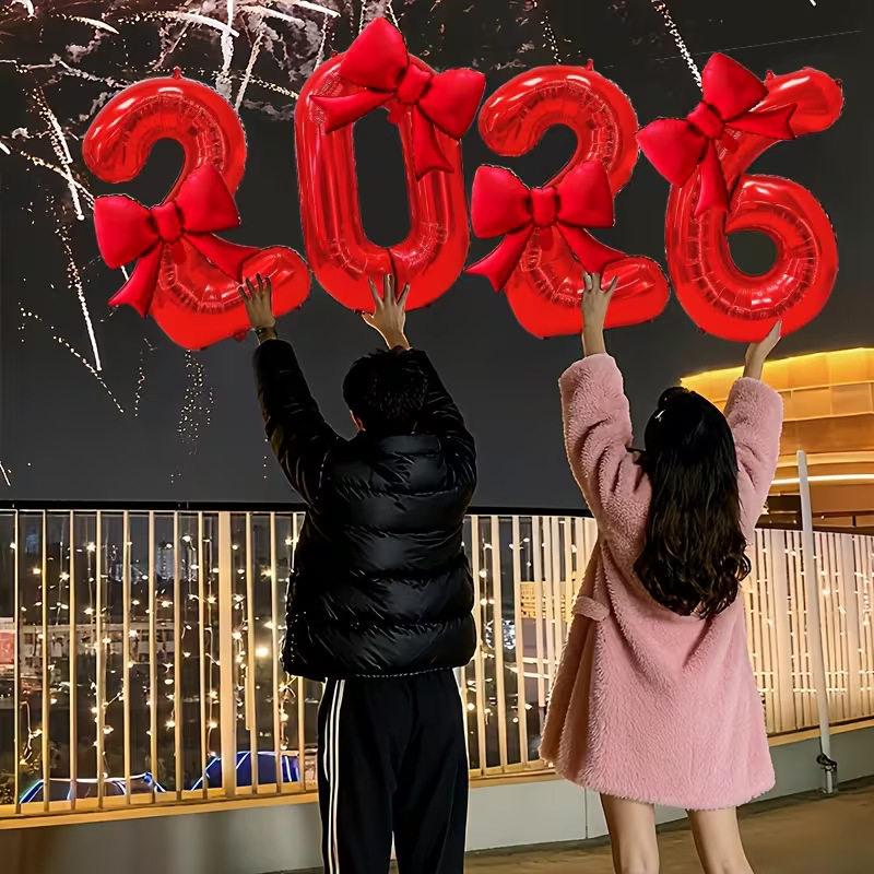 Xiaohongshu 32-Inch Red Bow Balloon for Birthday & Valentine's Day Decor