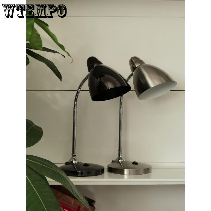 American desk lamp, bedside lamp, electroplated simple creative table lamp, adjustable reading, work and study lamp