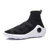 Li Ning Wade Collection Enlightenment Textile, Synthetic Leather Slip Resistant Abrasion Resistant High top ABCM067-1