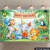 2D Tropischer Regenwald Niedliches Tier Kindergeburtstag Fotografie Kulisse Banner
