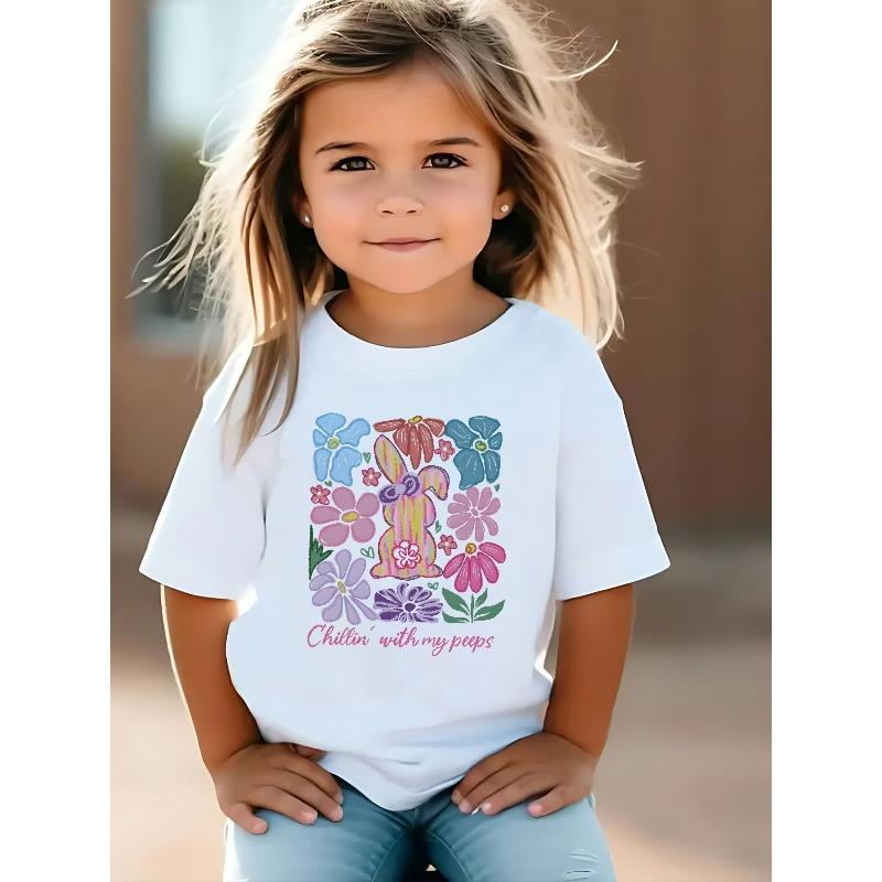 

European sizes Colorful Watercolor-Style I Love You Tee for Girls | Perfect for Daily Wear, Gift for Loved Ones 98cm белый