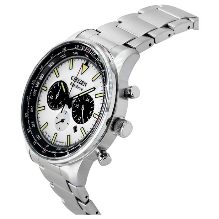 Citizen Collezione Orologi da Polso Resistente all'Acqua 100m Alimentato dalla Luce Movimento al Quarzo Cinturino in Acciaio Inossidabile CA4500-91A