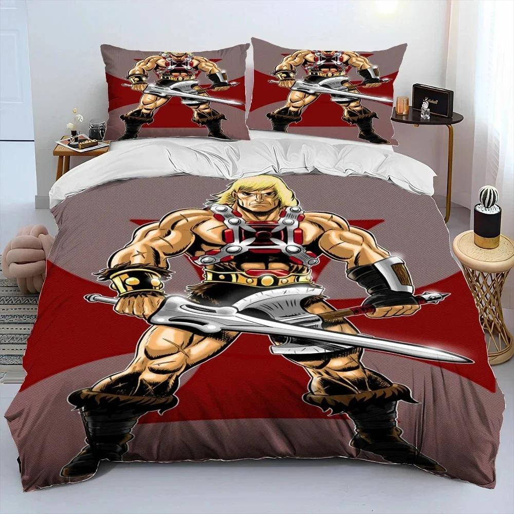 3D Print He Man and the Masters of the Universe Bedding Set Duvet Cover Bed Set Quilt Cover Pillowcase Comforter King Queen Size