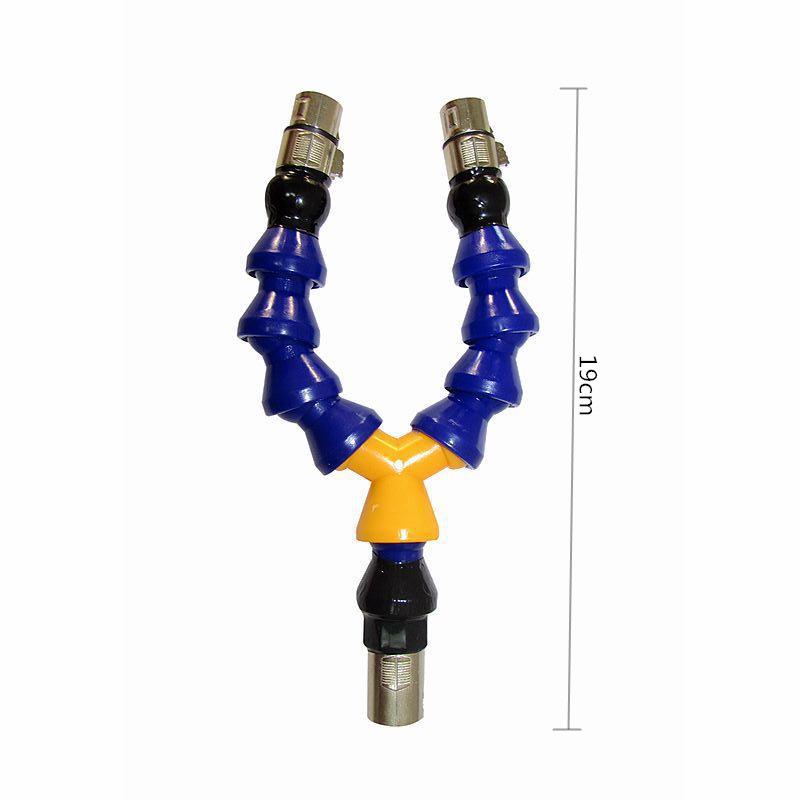 Spine-Shaped Deformable Extension Rod with Three-Hole Suction Cup, Connectors, and Accessories: Unisex Adult Toy