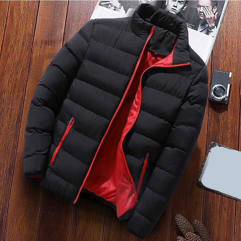 Men's Collar Winter Thick Coat Fashion Business Casual Zipper Jacket