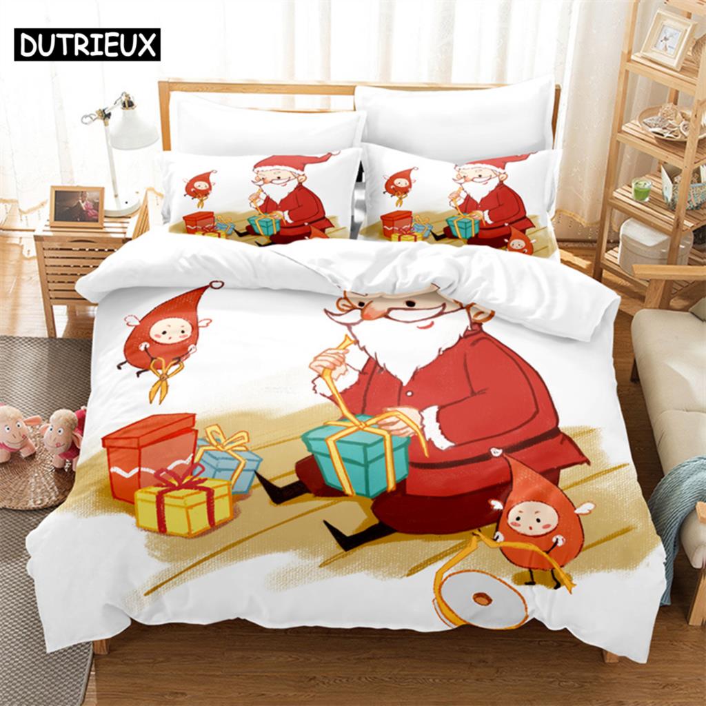 Santa Claus Bedding Set Duvet Cover Set 3d Bedding Digital Printing Bed Linen Queen Size Bedding Set Fashion Design