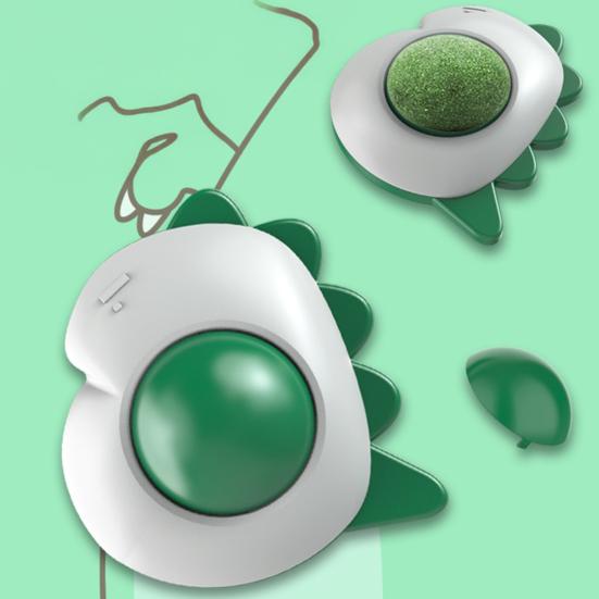 Cat Lick Ball Natural Catnip Ball Cat Chew Toy Wall Mounted Rotatable Ball Cat