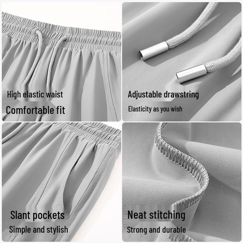 JEEP SPIRIT Men's Ice Silk Straight-Leg Casual Pants