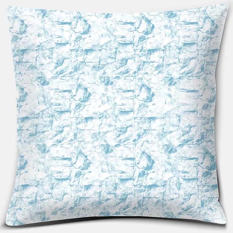 45x45cm Nordic Blue and White Castle Scenery Pillowcase Comfortable Sofa Seat Cushion Cover Hotel Home Decor Embrace Pillowcase