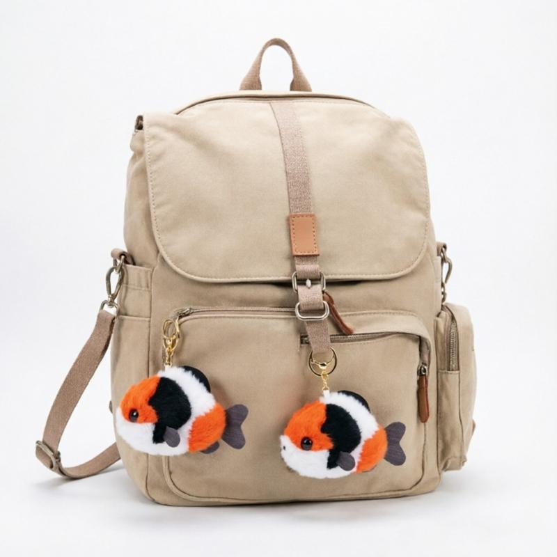 User Friendly Plush Fish Ornament Keychain Bag Hanging Decoration Thoughtful Present for Special Occasion