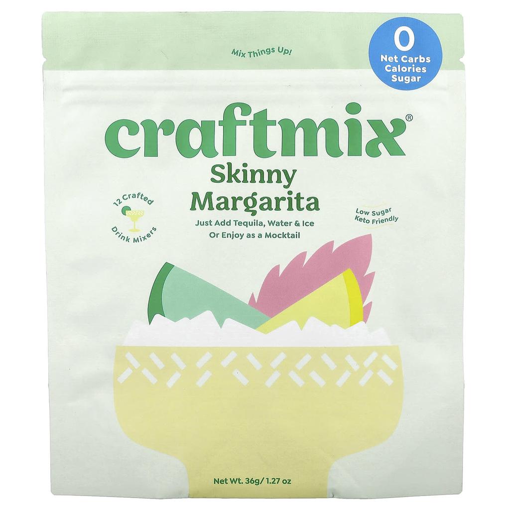 Craftmix, Skinny Margarita, 12 Pack, 3g (0.11oz) Each
