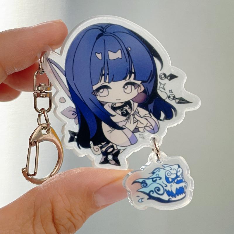 Naruto Cartoon Acrylic Keychain Hyūga Hinata Anime Action Figures Key Bag Decoration Model Christmas Gifts for Naruto Anime Fans