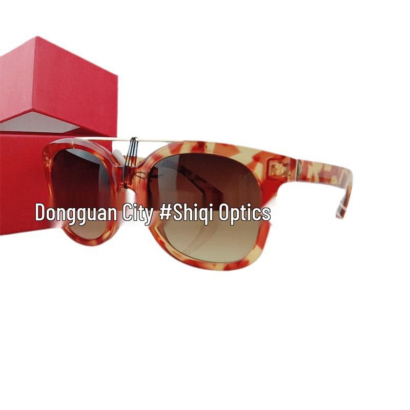 

Женские солнцезащитные очки оверсайз из черепахового пластика с цветочным принтом и принтом леопарда, защита UV400 55-20-155MM цветочные печати