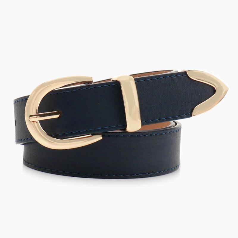 Simple Faux Leather Belt For Women With Alloy Buckle Suitable For Work And Daily Use