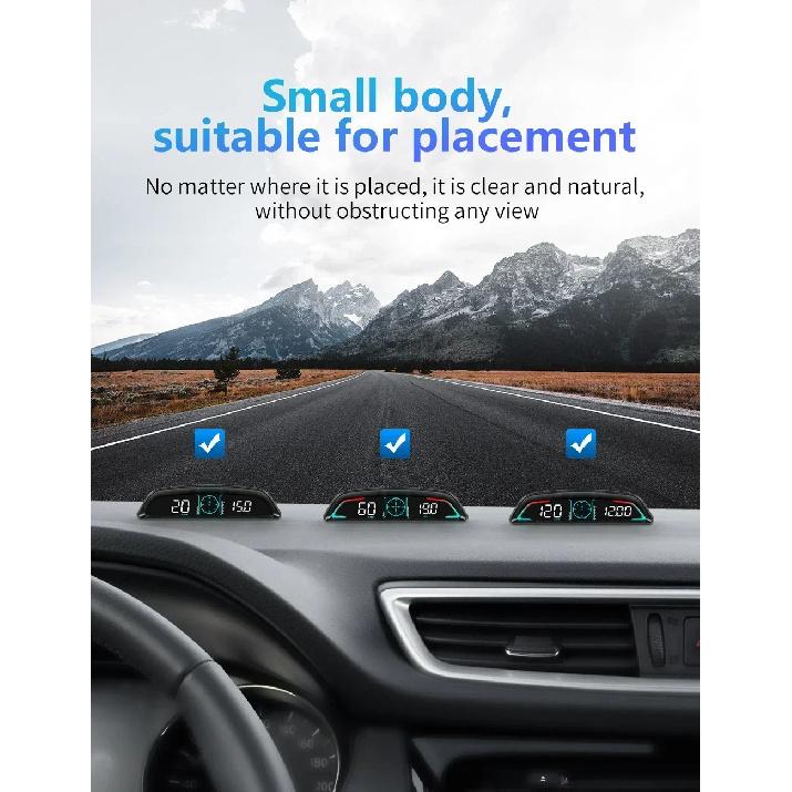 B3 Head Up Display For HUD Speedometer RPM OBD Smart Digital Overspeed Alarm Engine Fault Code Car Navigator Car Safely
