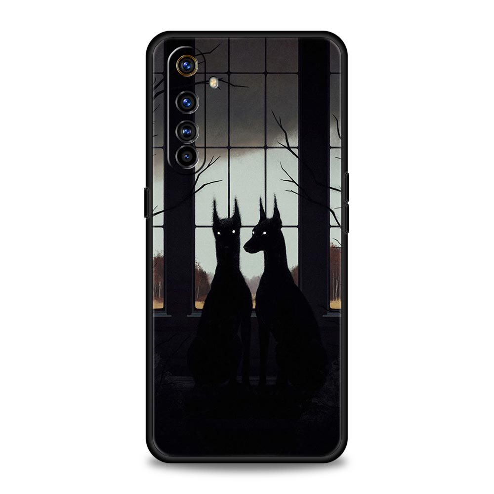 Doberman Dog Case For Realme C67 C63 C55 C53 C35 C25 C21 GT 2 3 5 6 10 11 12 13 Pro Plus 5G Soft TPU Phone Cover Fundas Capa Bag