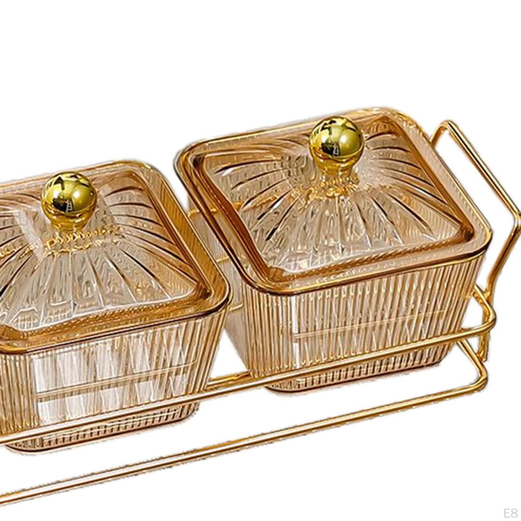 Kreative geteilte Servierschalen mit Halter Aufbewahrungsbox für Dessert, Nüsse, Obst