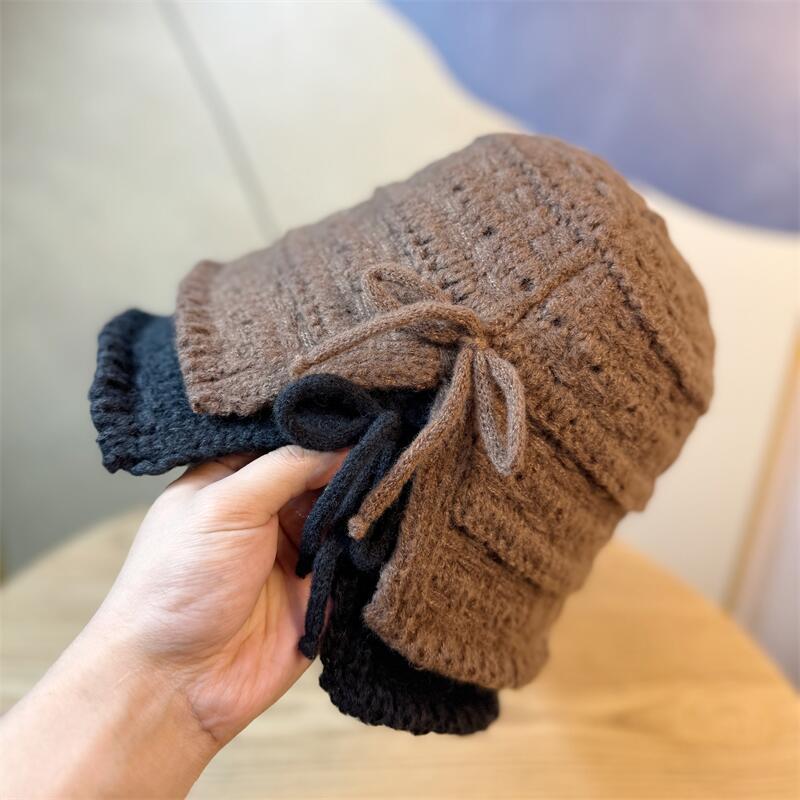 Women's Lightweight Bucket Hat - Elastic Stretch Fit, Open Back Detail,for Autumn Winter Warmth, Thanksgiving & Casual Outfits