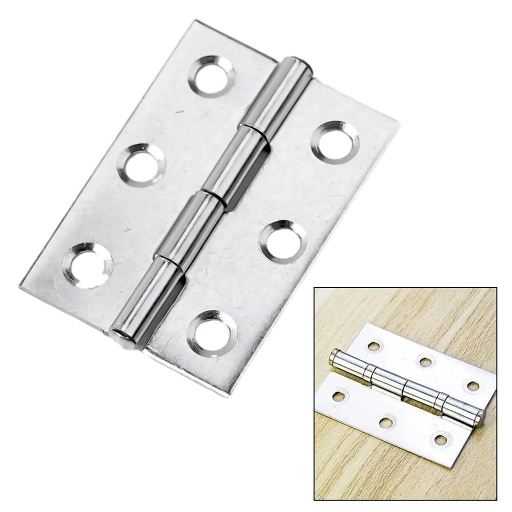 2 Stück / Edelstahl Türscharniere Schranktüren Fenster Holzkiste Flaches Scharnier Heimmöbel Beschläge Zubehör