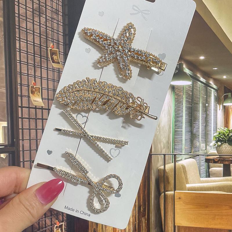 Pearl Hair Clip For Women Korean Hairpins Girl Geometric Crystal Hair Barrettes Fashion New Hairgrip Headwear Hair Accessories