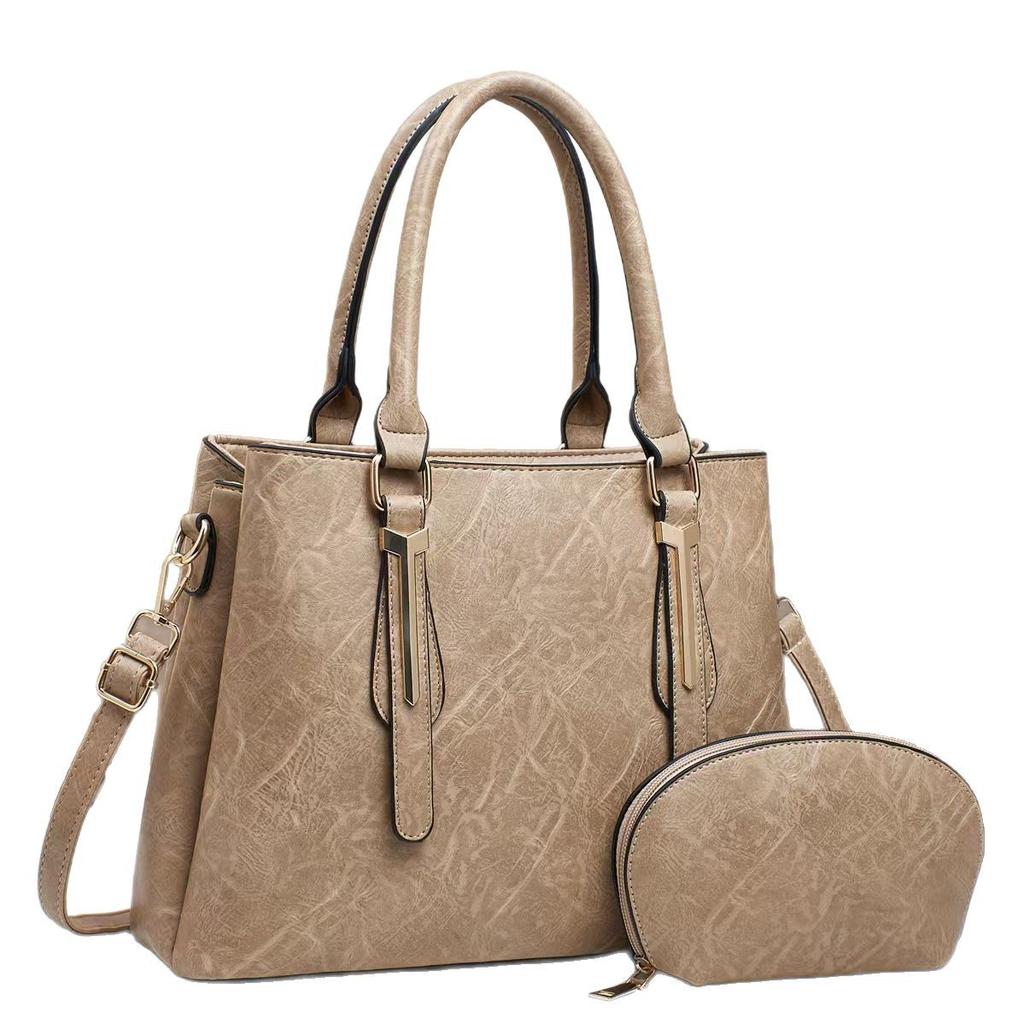 Geantă de mână retro nouă cu nivel ridicat de aspect, geantă simplă de modă, îmbinare, capacitate mare, geantă de umăr unică, geantă de damă la modă