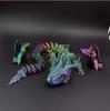 3D Printed Articulated Large Horned Flying Dragon Action Figure Ornament Toy Gift