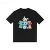 Pokmon Pocket Mini Q Summer New Printed TShirt Unisex Cotton Street YK Harajuku Loose Sleeve Unisex Comfortable