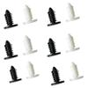 100 Pcs Black White Push Pins Plastic Hole Hood Pressure Pins for Car Roof