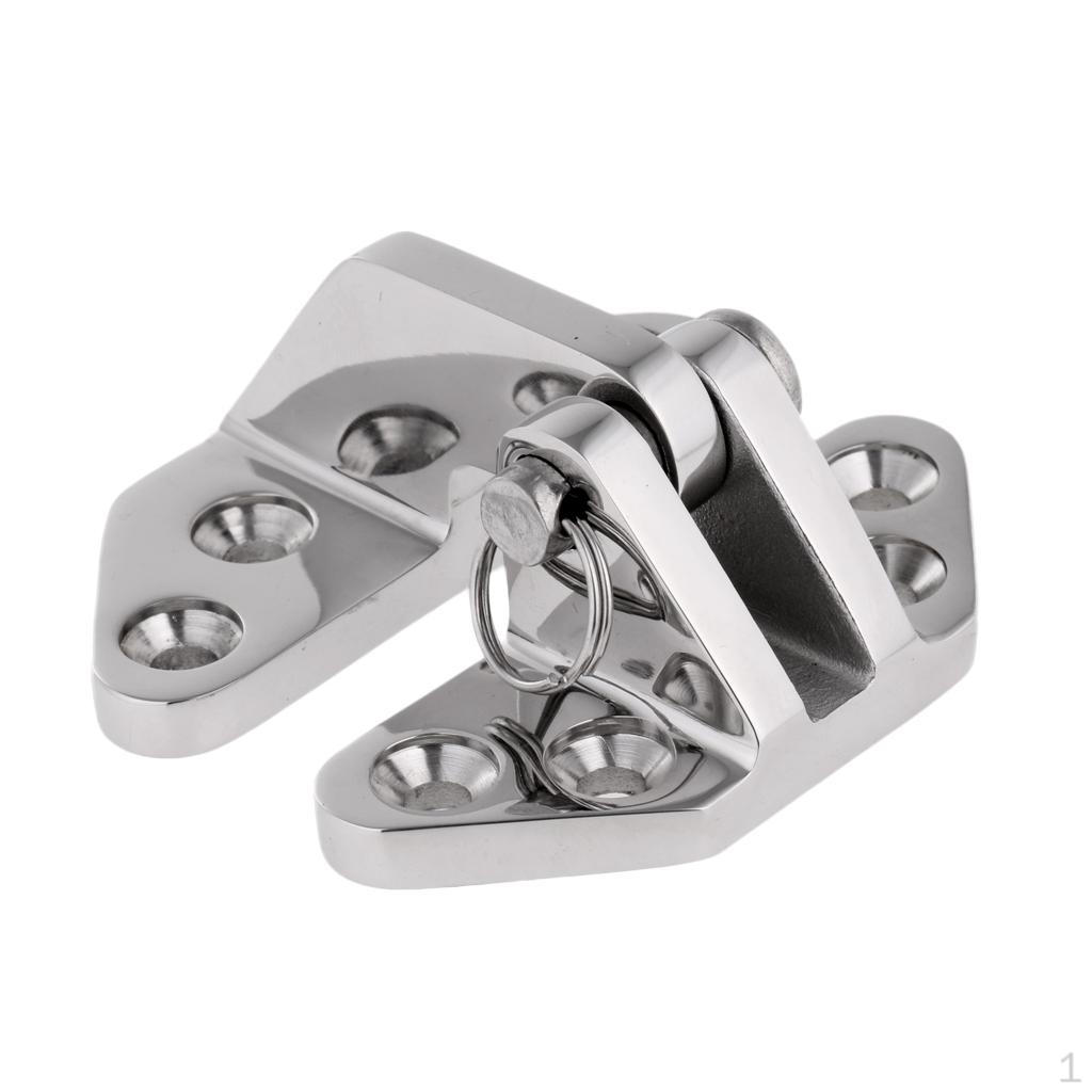 

Polished 316 Stainless Steel Hatch Hinge with Removable Pin Marine Boat Hardware Deck Caravan 6.9 x
