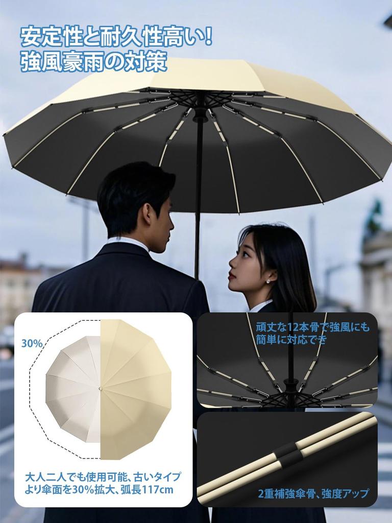 reinforced automatic opening and suitable for heavy rain and strong large folding suitable for both sunny and rainy UV complete sun Day gift Large,