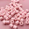 Pink/Mixed Color Spiral Bead Hair Ties with Large Hole Barrel Beads - Elastic DIY Headwear Ornaments