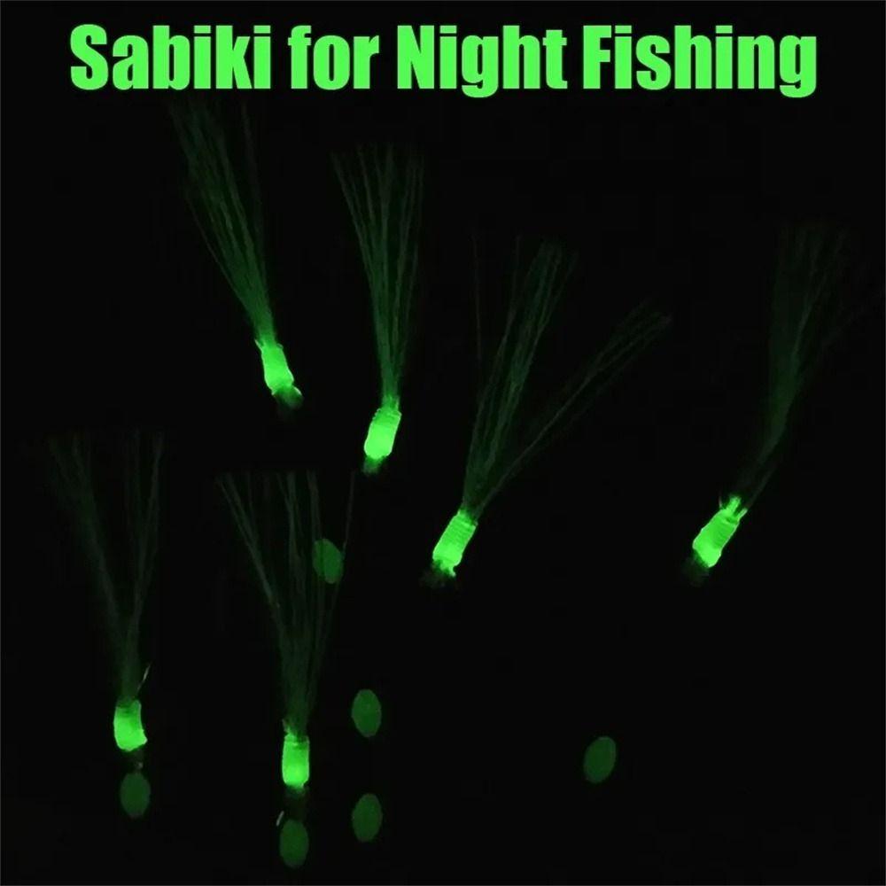 Night Fishing Luminous String Hooks Mackerel Feathers Sabiki Rig Hook   Main Line/Subline