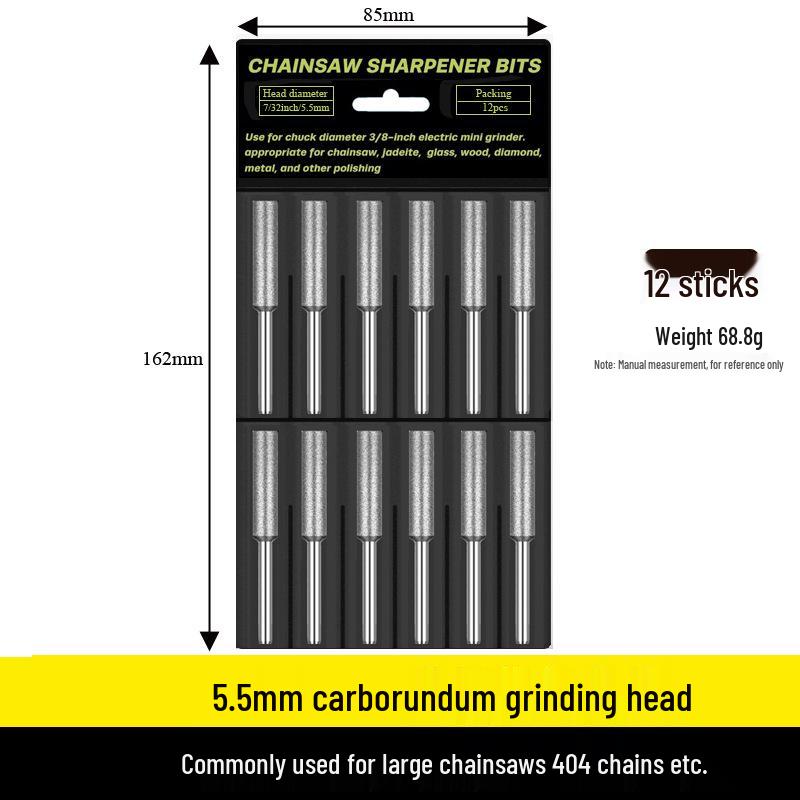 Electric Chainsaw Chain Sharpener Set with Abrasive Grinding Heads
