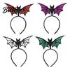 Versatile Festival Hair Ornament Halloween Bat Headband Felt Glitter Hairband Cosplay Props for Costume Masquerade Party Prop Garden Tour Supplies