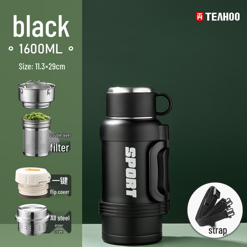 Qihu Large Capacity Stainless Steel Thermos Flask for Outdoor, Car & Home Travel