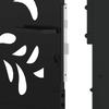 Gartentor Schwarz 100x200 cm Stahl Wellendesign