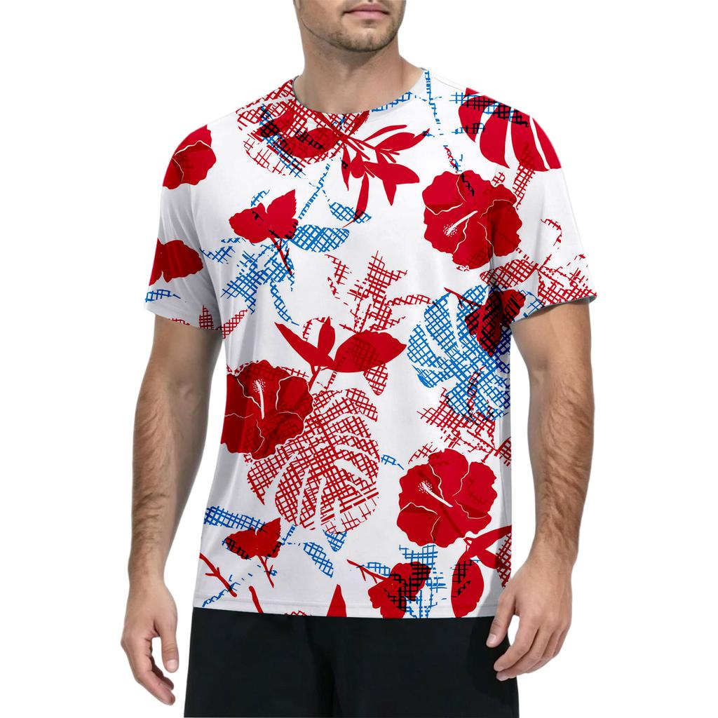 T-shirt à manches courtes à séchage rapide pour homme - Haut athlétique léger anti-UV pour la pêche en extérieur et les activités de gym