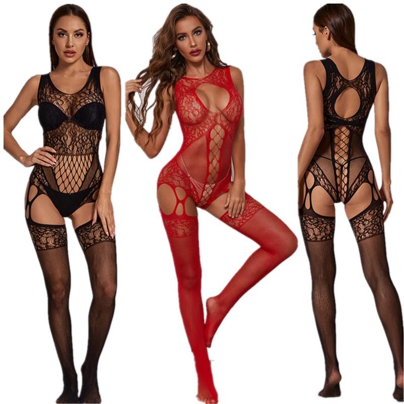 Sexy lingerie women new style hot sex costumes teddy Elastic mesh body stockings underwear nightgown prono intimate hoseGood product