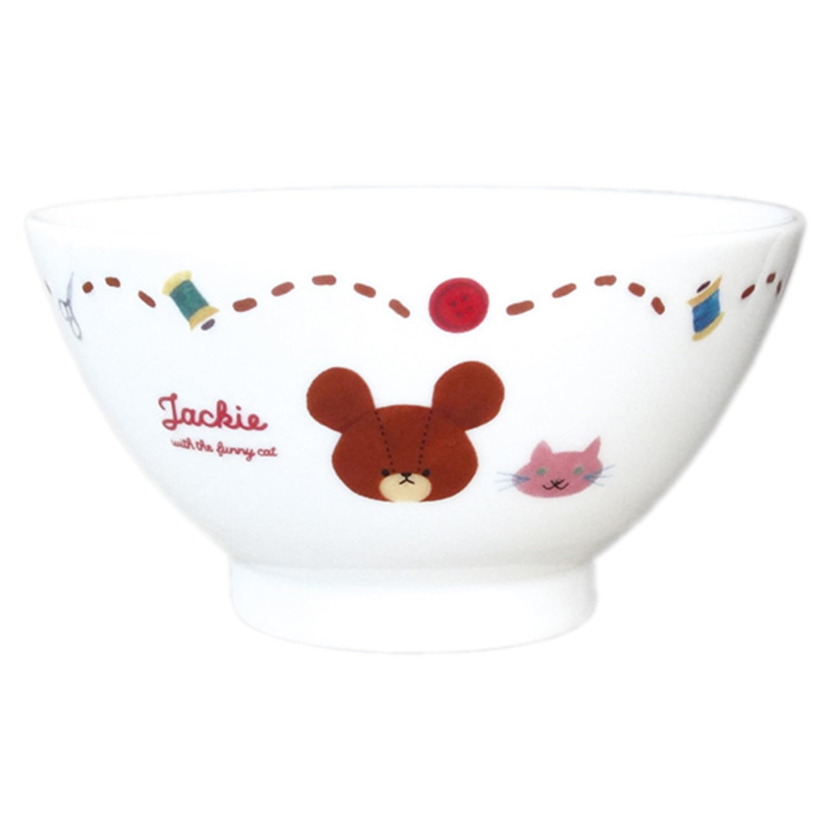 

Jackie and Cat Rice x Microwave and Dishwasher Character Miscellaneous Made in 785130 The Bears School Bowl, 11.5 6.5cm, Safe, Goods, Tableware, белый