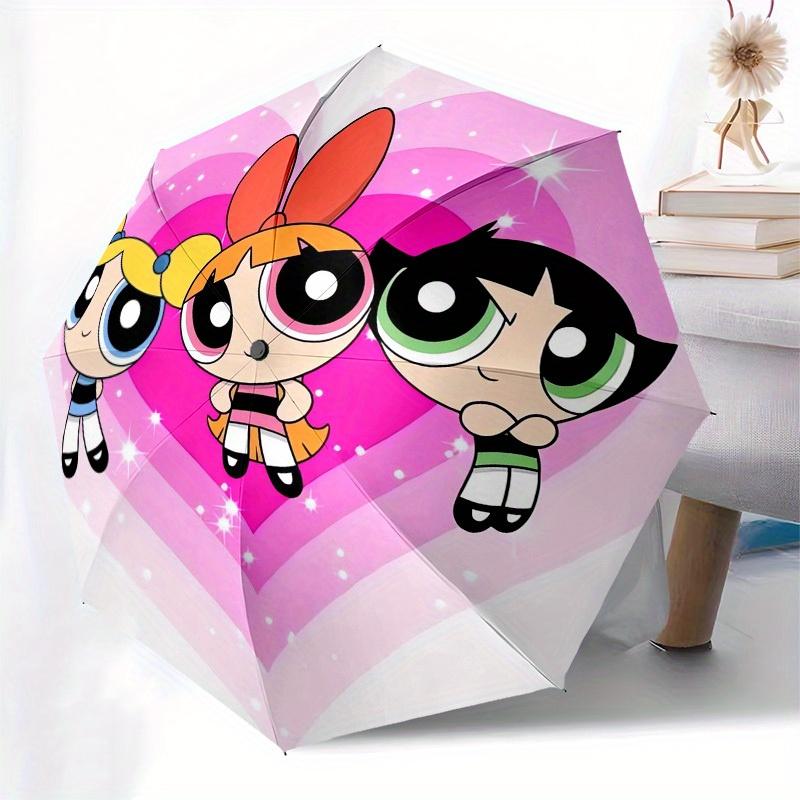 1pc Powerpuff Girls, Friendship Themed High-quality Umbrella,Automatic Opening and Closing Umbrella,Multi-functional Umbrella G0811263