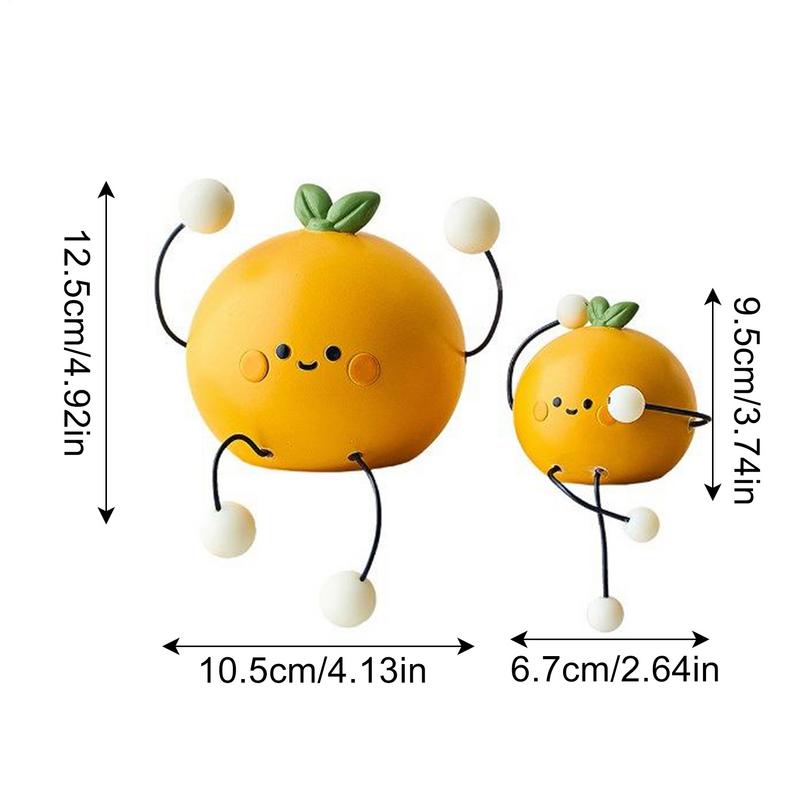 Decorative Statues For Home Decor 2X Long Leg Dolls Fruit Orange Funny Creative Sculpture Art Centerpiece For Garden Outdoor
