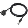 RJ45 Ethernet Extension Cable Cat6 Male to Female Shielded Screw Panel Mount Gigabit Internet LAN Networking Cable