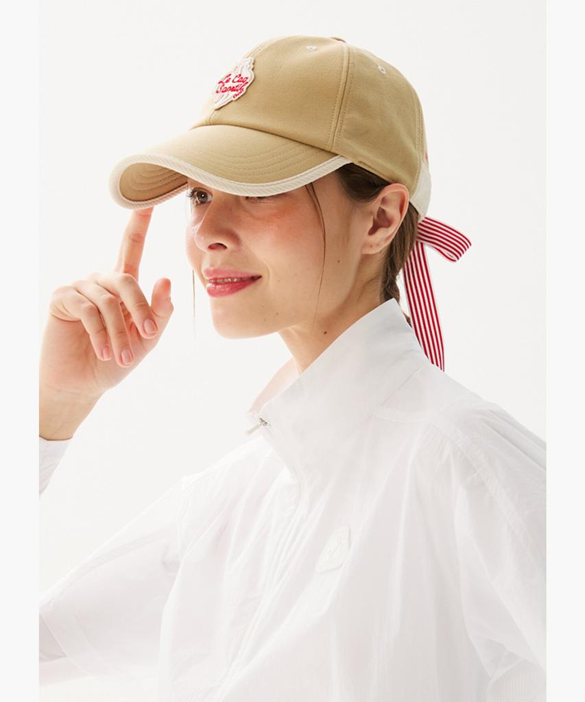 LECOQ GOLF Women'S Ribbon Point Ball Cap _Bege Gr122Lcp11