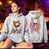 Funny Cute Skeleton Halloween Hoodie Skeleton Men Women Vintage Horror Graphic Pullover Sweatshirt Spooky Gothic Hoodies