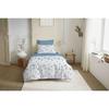 Pack complet housse de couette réversible "Vanessa" 4 pièces pour lit 90 x 190 Louise Bleu