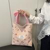 New Cherry Printed Shoulder Bag High Value Bao Ma Go Out Handheld Sundries Office Workers Shopping Bento Bag
