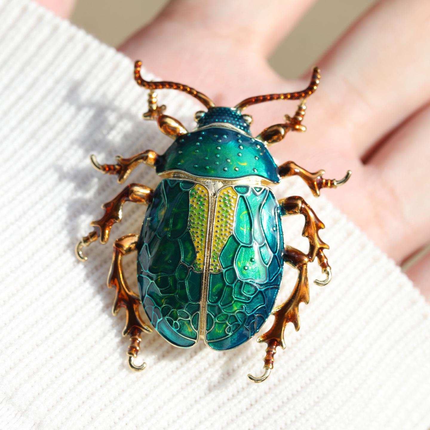 Bo Xin Yun Luxury Beetle Brooch - Exquisite High-End European/American Style Accessory